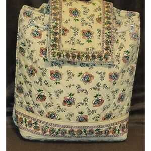 Americana by Sharif Women's Backpack Beige Multi-Colored Floral Like-New!
